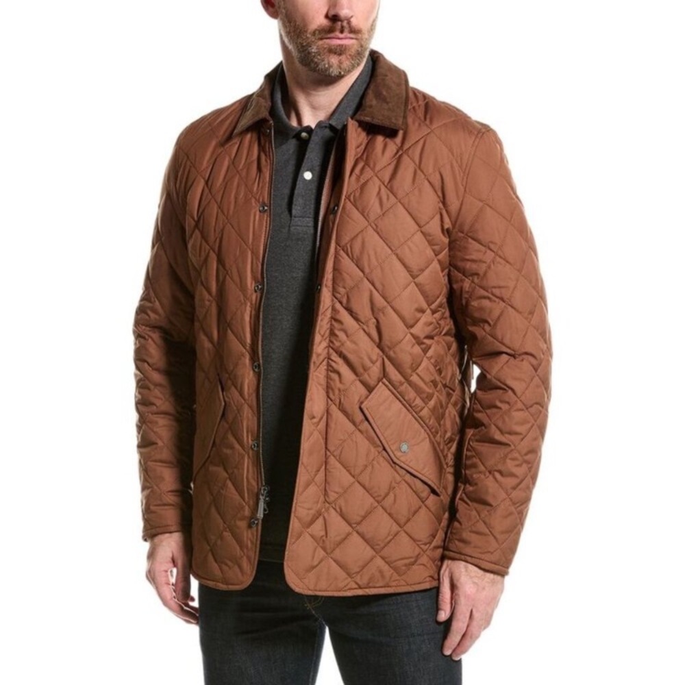 NWT Brooks Brothers Diamond Quilted Jacket - Bison (Brown)